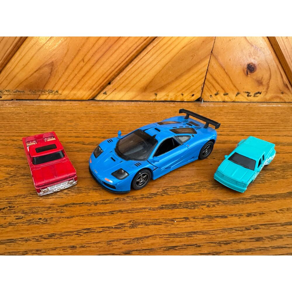 Hot Wheels & Kinsmart Diecast Car Lot McLaren F1 GTR Chevy Truck 3pc